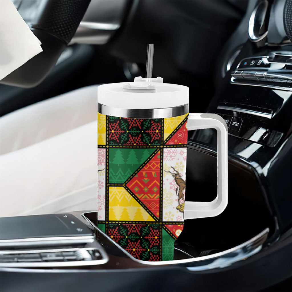 Zimbabwe Christmas Tumbler With Handle Patchwork Style