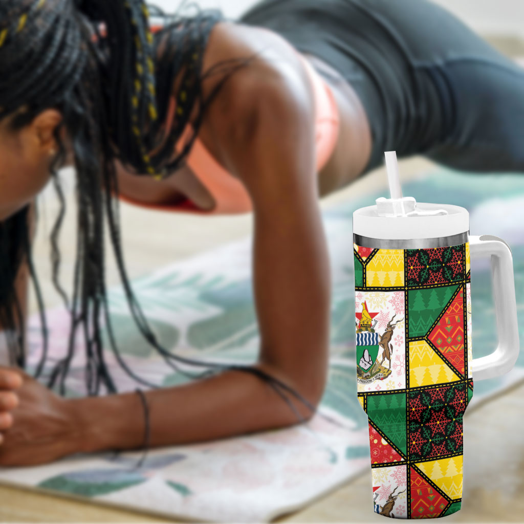 Zimbabwe Christmas Tumbler With Handle Patchwork Style