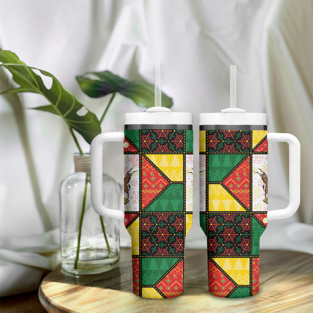 Zimbabwe Christmas Tumbler With Handle Patchwork Style
