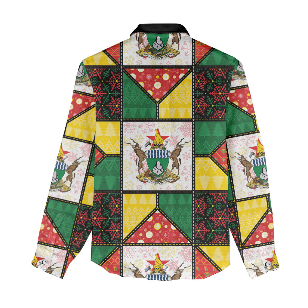 Zimbabwe Christmas Women Casual Shirt Patchwork Style