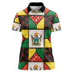 Zimbabwe Christmas Women Polo Shirt Patchwork Style