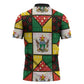Zimbabwe Christmas Zipper Polo Shirt Patchwork Style