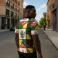 Zimbabwe Christmas Zipper Polo Shirt Patchwork Style