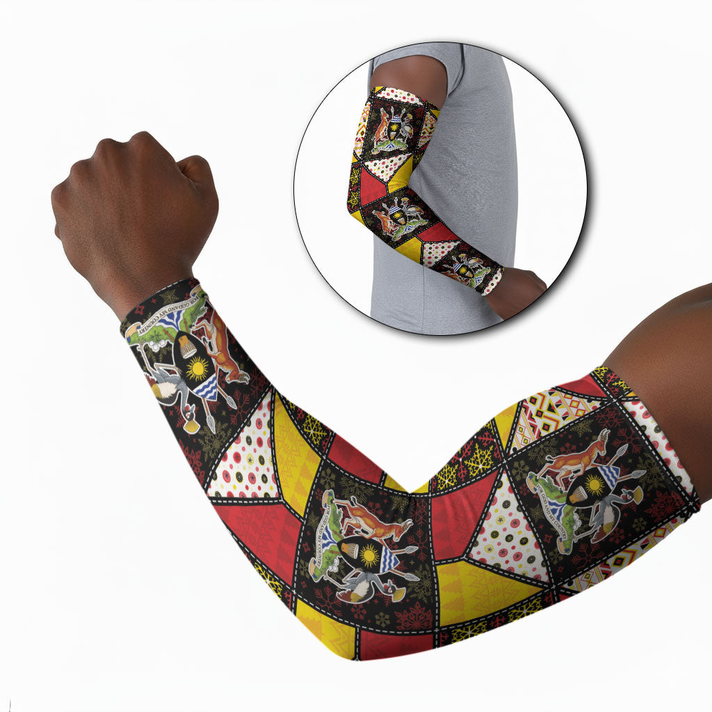 Uganda Christmas Arm Sleeves Patchwork Style