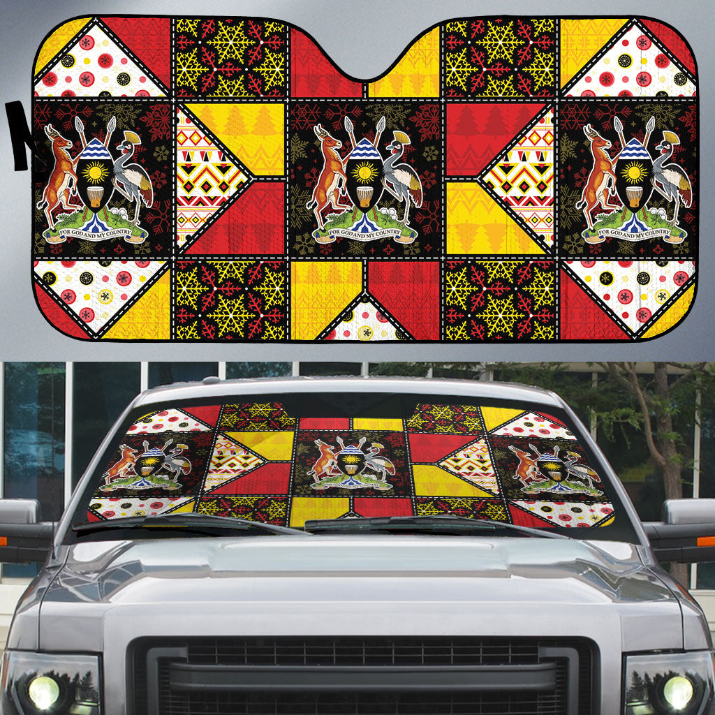 Uganda Christmas Auto Sun Shade Patchwork Style