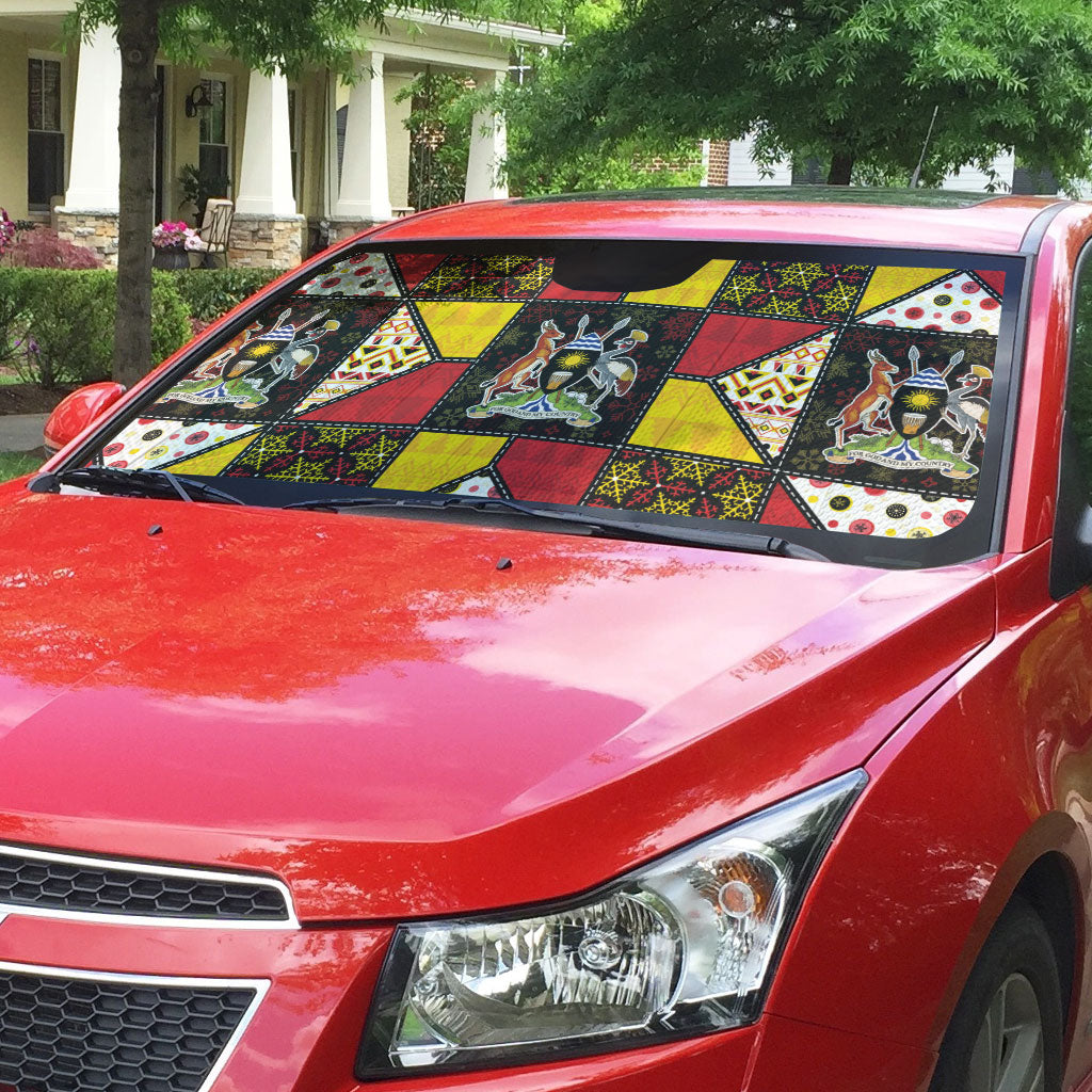 Uganda Christmas Auto Sun Shade Patchwork Style