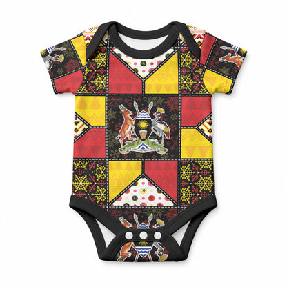 Uganda Christmas Baby Onesie Patchwork Style