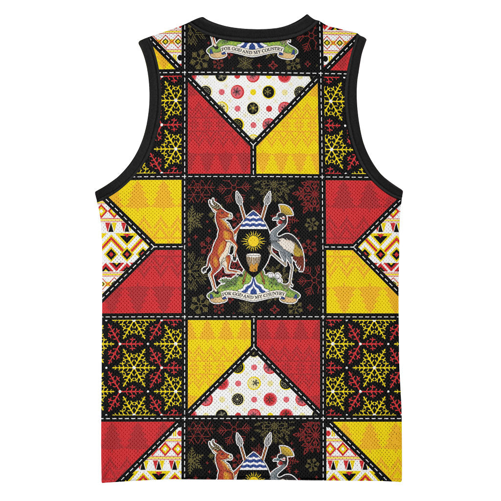 Uganda Christmas Basketball Jersey Patchwork Style