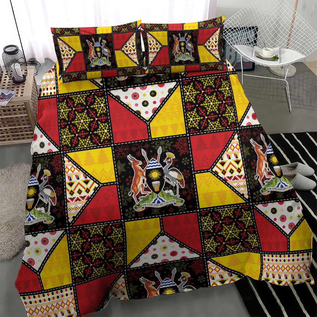 Uganda Christmas Bedding Set Patchwork Style