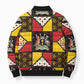 Uganda Christmas Bomber Puffer Jacket Patchwork Style