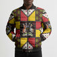 Uganda Christmas Bomber Puffer Jacket Patchwork Style
