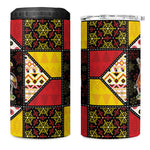 Uganda Christmas 4 in 1 Can Cooler Tumbler Patchwork Style