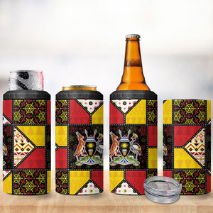 Uganda Christmas 4 in 1 Can Cooler Tumbler Patchwork Style