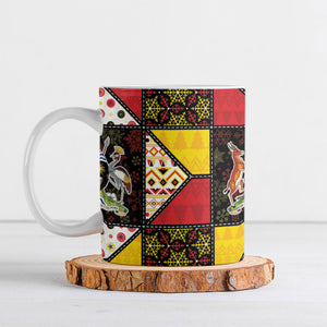 Uganda Christmas Ceramic Mug Patchwork Style