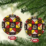 Uganda Christmas Ceramic Ornament Patchwork Style