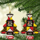 Uganda Christmas Ceramic Ornament Patchwork Style