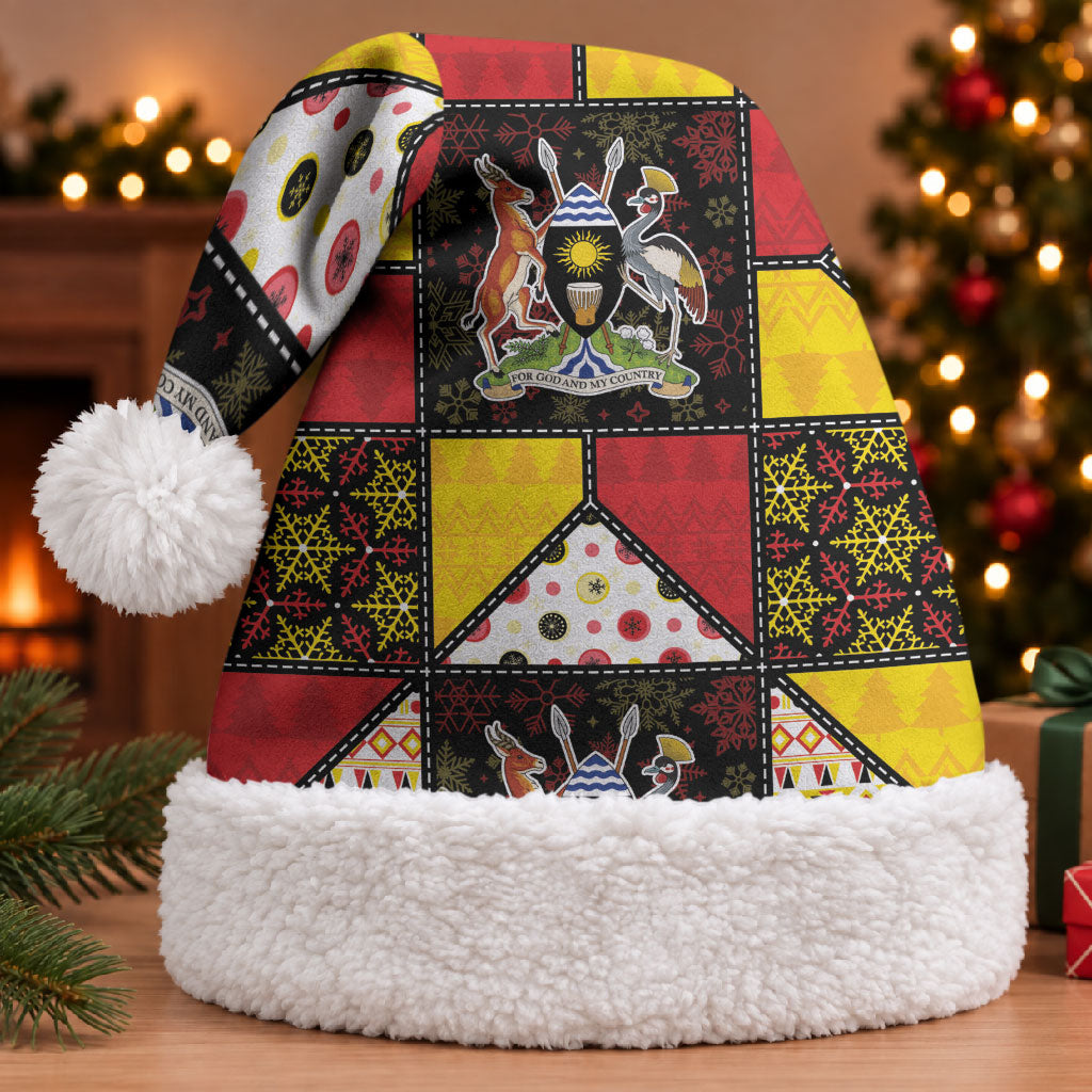 Uganda Christmas Santa Hat Patchwork Style