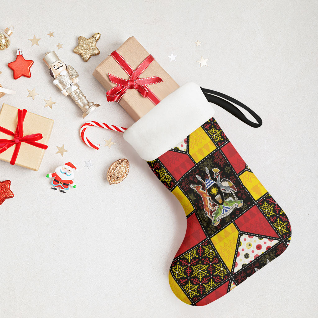 Uganda Christmas Stocking Patchwork Style