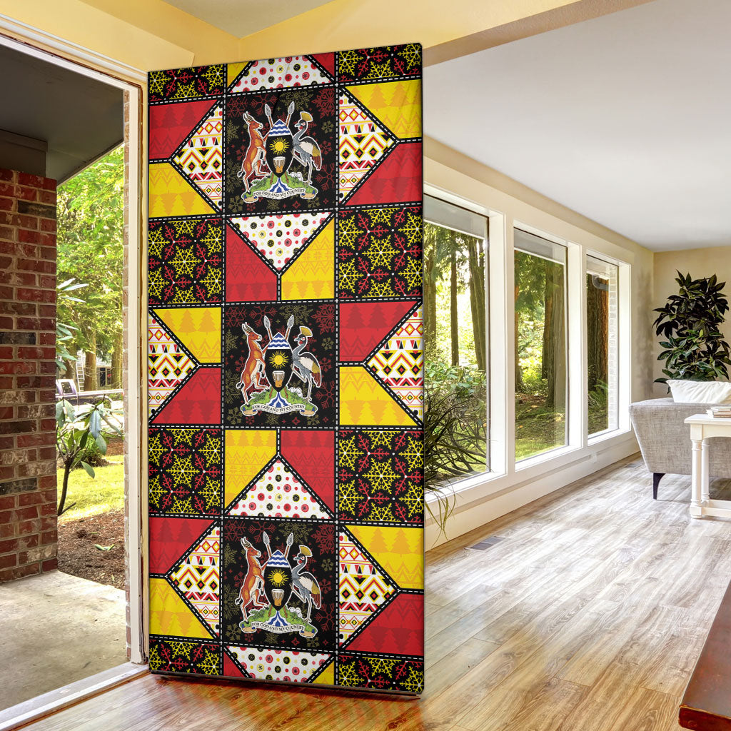 Uganda Christmas Door Cover Patchwork Style