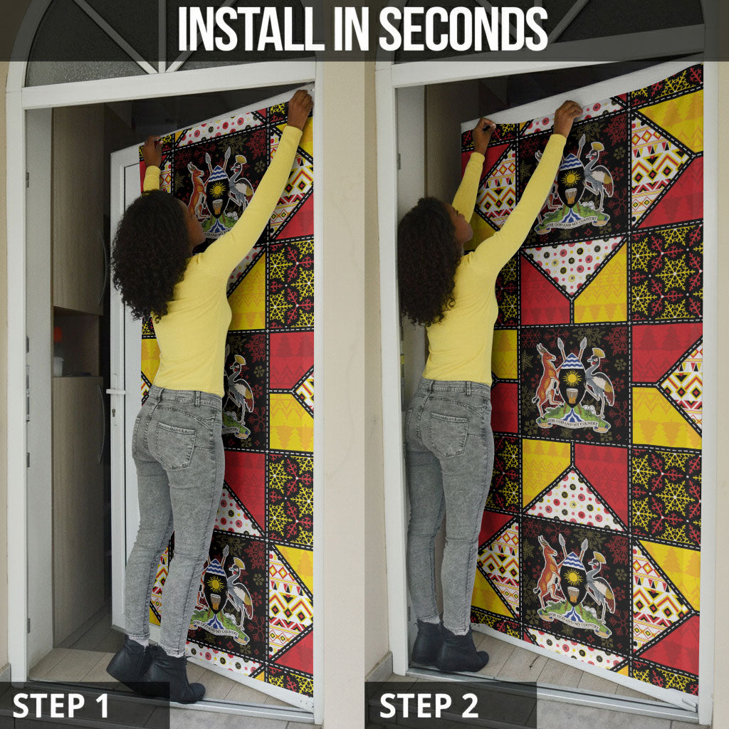 Uganda Christmas Door Cover Patchwork Style