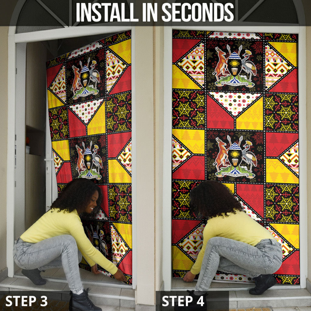 Uganda Christmas Door Cover Patchwork Style