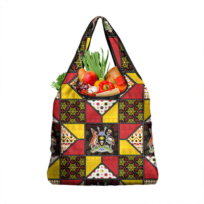Uganda Christmas Grocery Bag Patchwork Style