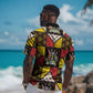Uganda Christmas Hawaiian Shirt Patchwork Style