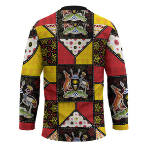 Uganda Christmas Hockey Jersey Patchwork Style