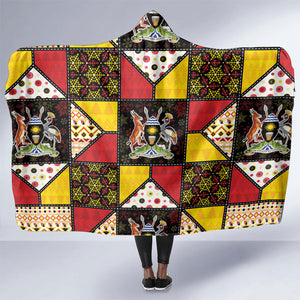 Uganda Christmas Hooded Blanket Patchwork Style