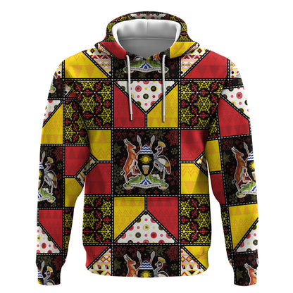 Uganda Christmas Hoodie Patchwork Style
