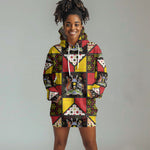 Uganda Christmas Hoodie Dress Patchwork Style