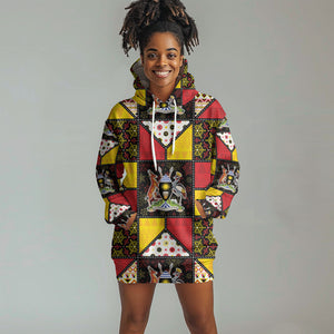 Uganda Christmas Hoodie Dress Patchwork Style