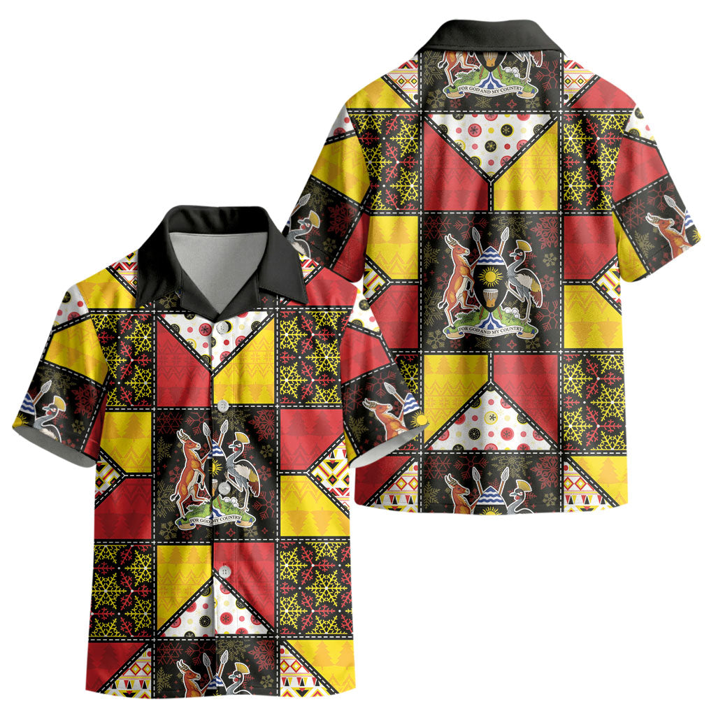 Uganda Christmas Kid Hawaiian Shirt Patchwork Style