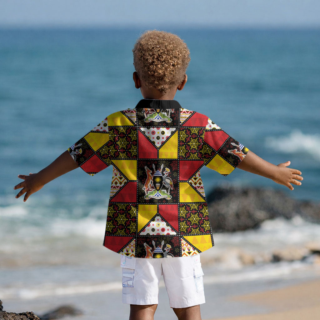 Uganda Christmas Kid Hawaiian Shirt Patchwork Style