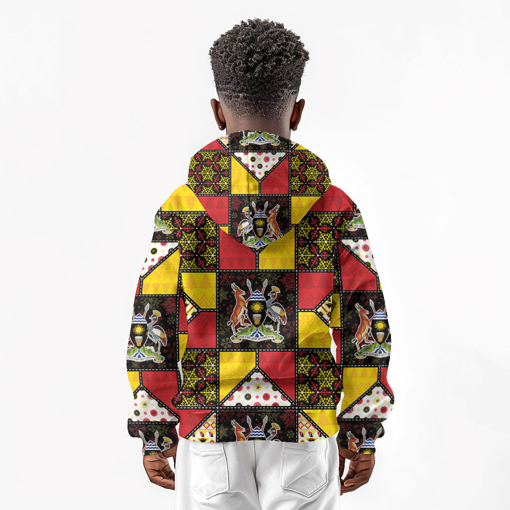 Uganda Christmas Kid Hoodie Patchwork Style