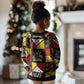 Uganda Christmas Kid Ugly Christmas Sweater Patchwork Style