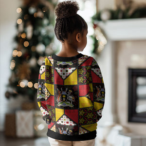 Uganda Christmas Kid Ugly Christmas Sweater Patchwork Style