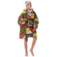 Uganda Christmas Kid Wearable Blanket Hoodie Patchwork Style