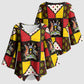 Uganda Christmas Kimono Sleeve Blouse Patchwork Style