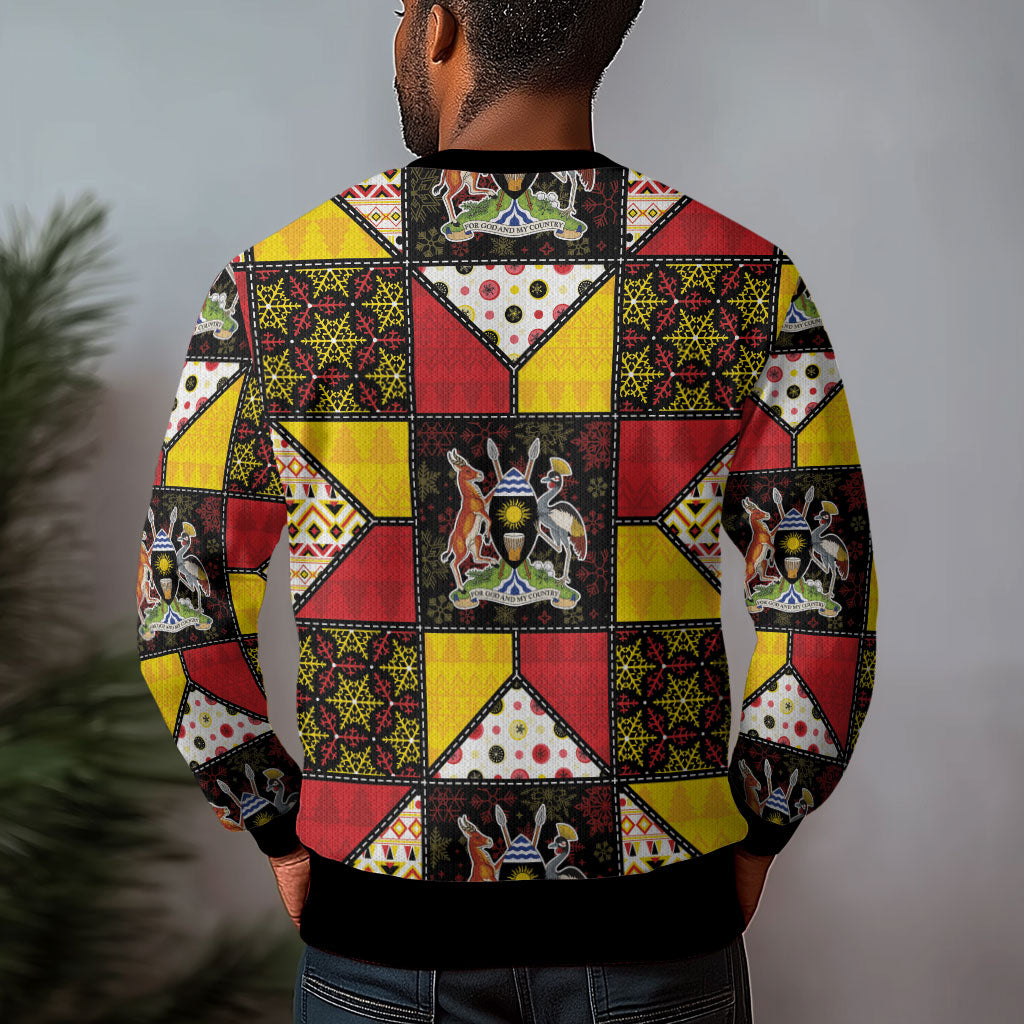 Uganda Christmas Ugly Christmas Sweater Patchwork Style