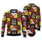Uganda Christmas Ugly Christmas Sweater Patchwork Style