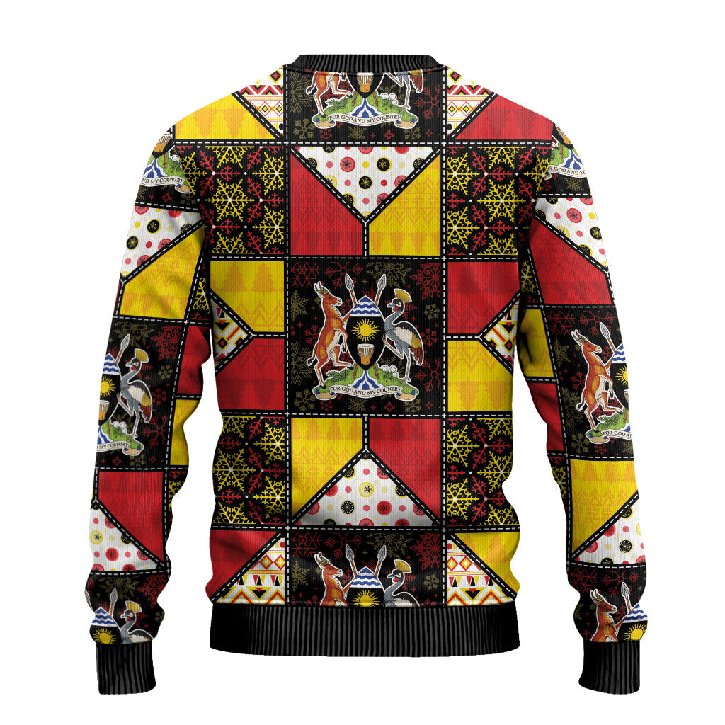 Uganda Christmas Ugly Christmas Sweater Patchwork Style