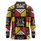 Uganda Christmas Long Sleeve Polo Shirt Patchwork Style