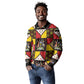 Uganda Christmas Long Sleeve Polo Shirt Patchwork Style