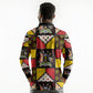 Uganda Christmas Long Sleeve Polo Shirt Patchwork Style