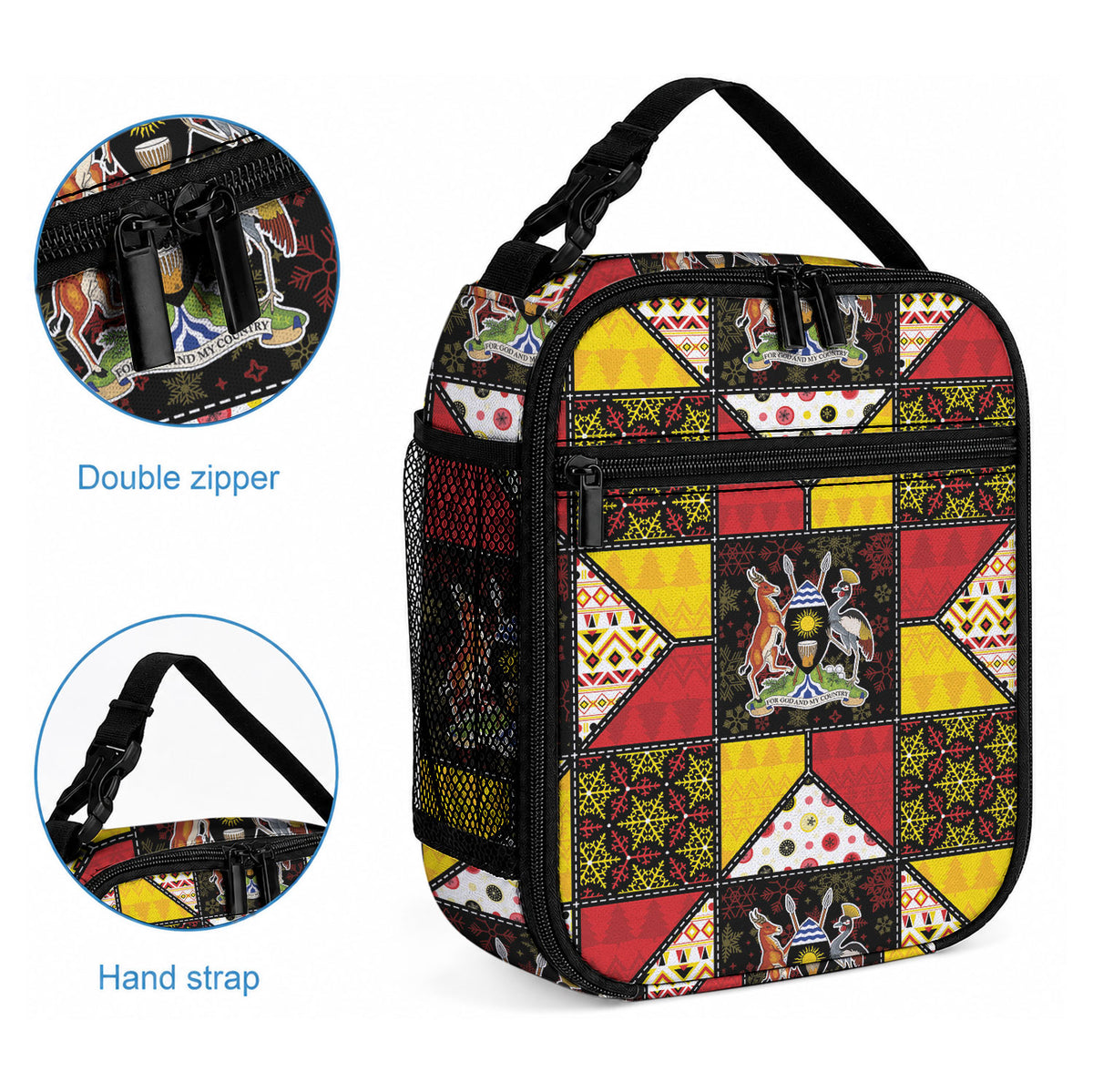 Uganda Christmas Lunch Bag Patchwork Style