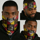 Uganda Christmas Neck Gaiter Patchwork Style