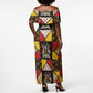 Uganda Christmas Off Shoulder Maxi Dress Patchwork Style