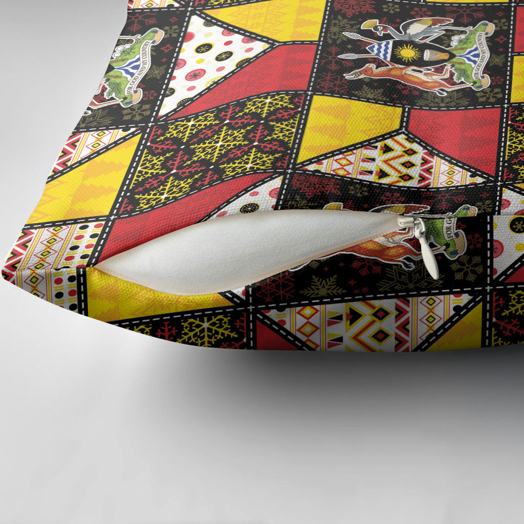 Uganda Christmas Pillow Cover Patchwork Style