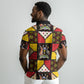 Uganda Christmas Polo Shirt Patchwork Style